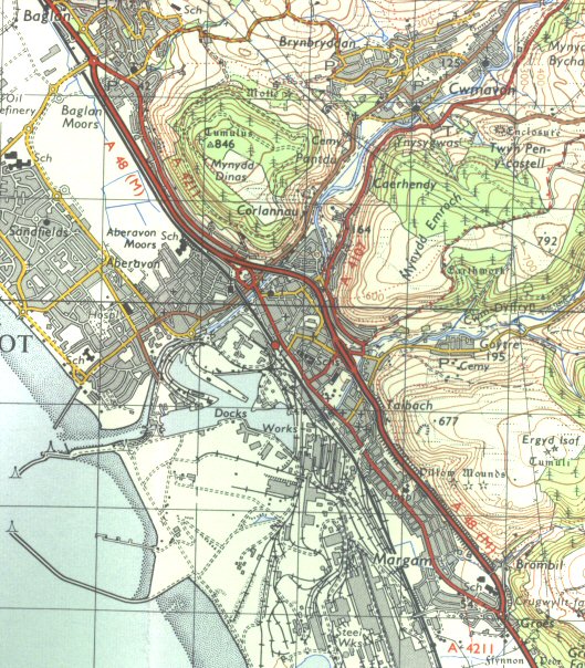 A48(M) Port Talbot Bypass Map